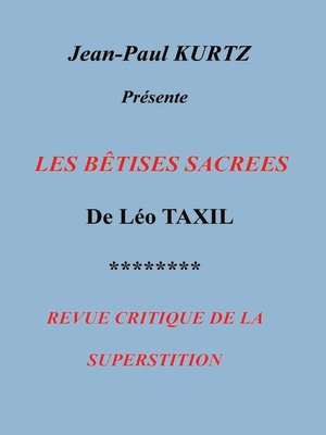 cover image of Les Bêtises Sacrées